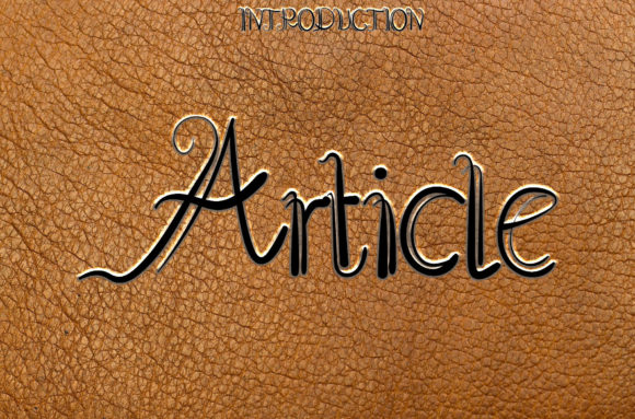 Article Font: A Display Typeface for Polished Branding