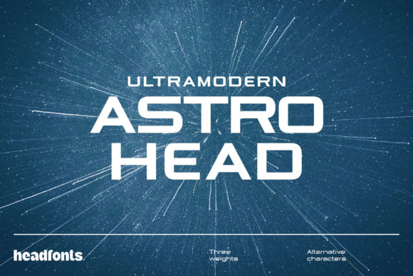 Astrohead: A Modern Display Font for Real-World Branding Projects