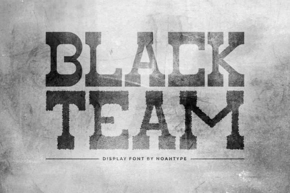 Black Team Font for Professional Branding and Design