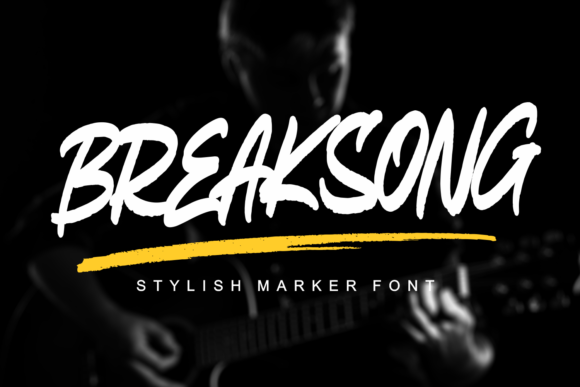 Breaksong Font: Urban Style for Creative Craft Projects