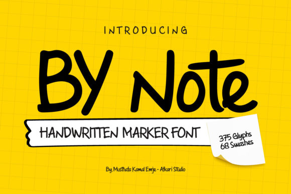 By Note Font: A Handwritten Typeface for Modern Web Design
