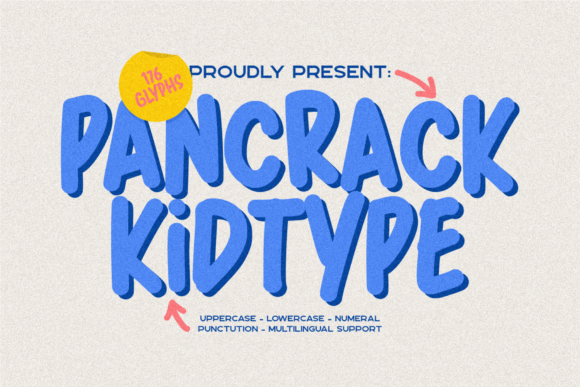 Pancrack Kidtype: A Playful Display Font for Craft Creators
