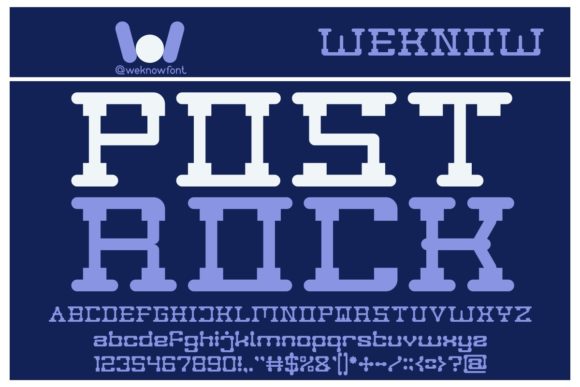 Post Rock Font for Editorial Design
