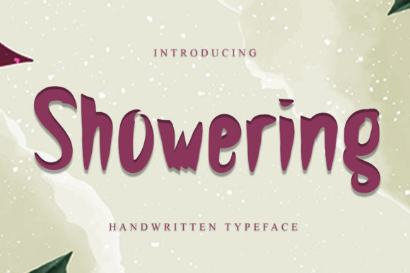 Showering Font: A Stylish Display Typeface for Creative Makers