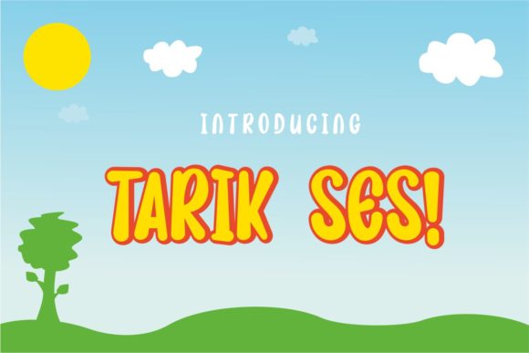 Tarik Ses Display Font for Creative Product Design