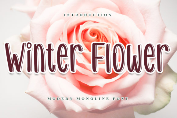Winter Flower Font: A Playful Display Typeface for Campaign Creatives
